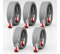 1CONN Cable de red Cat6 5 x 0,5 m gris Cable Ethernet Cable LAN Cable de red LAN Cat6 Cable de parcheo SFTP PiMF 1000 Mbit/s