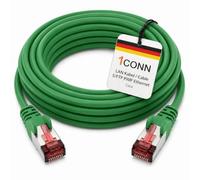 1CONN Cable de red Cat6 de 0,5 m, cable Ethernet verde, cable LAN, cable de red LAN Cat6, cable de parcheo SFTP PiMF de 1000 Mbit/s