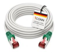 1CONN Cable de red Cat6 de 1 m, cable Ethernet cruzado, cable LAN, cable de red LAN Cat6, cable de parcheo SFTP PiMF de 1000 Mbit/s
