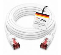 1CONN Cable de red Cat6 de 3 m, blanco, cable Ethernet, cable LAN, cable de red LAN Cat6, cable de parcheo SFTP PiMF de 1000 Mbit/s