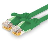 1CONN - Cable de red de 1,5 m, Ethernet, LAN y cable de conexión para máxima velocidad de Internet y conecta todos los dispositivos con conector RJ 45 hembra verde - 1 pieza