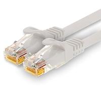 1CONN - Cable de red de 20 m, Ethernet, Lan y cable de conexión para máxima velocidad de Internet y conecta todos los dispositivos con conector RJ 45 blanco - 1 unidad