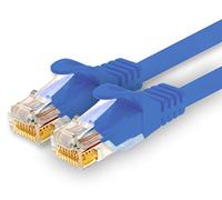 1CONN - Cable de red de 3,0 m, Ethernet, LAN y cable de conexión para máxima velocidad de Internet y conecta todos los dispositivos con conector RJ 45 hembra azul - 1 pieza