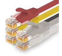 1CONN - Cable de red de 3,0 m, Ethernet, LAN y cable de conexión para máxima velocidad de Internet y conecta todos los dispositivos con conector RJ 45 hembra 5 colores 02