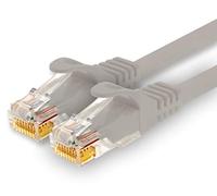 1CONN - Cable de red de 7,5 m, Ethernet, Lan y cable de parche para máxima velocidad de Internet y conecta todos los dispositivos con conector RJ 45, color gris - 1 unidad