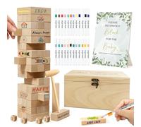 1DFAUL Juego de 101 piezas para baby shower con bloques de construcción para decorar, ideas de baby shower para apilar, construir y pintar, adecuado para juegos de fiesta para niños y niñas