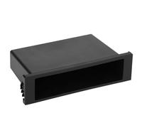 1Din-Caja de Almacenamiento de Radio Estéreo para Coche, Caja para Salpicadero de Bolsillo para Coche, Accesorios Interiores, Organizador Interior de Almacenamiento, Kit de