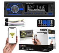 1Din LCD Car Radio RGB 4X50W MP3 2X USB Bluetooth 12V + control remoto