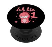 1er Cumpleaños I Am One Dinosaur PopSockets PopGrip Adhesivo