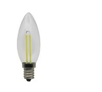 1fortunate lights, Paquete de 50 bombillas LED tipo vela, CA 220 V, 2 W, C25, C9, E12/E14/B15s, for pulgar, de cristal(2200K Yellow,E12)