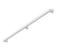1ft-20ft Pipe Staircase Banister Hand Rails Square Handrail，Wall Mounted Hand Railings for Steps or Stairs，Black Metal Wrought Iron Grab Rail, Towel Bar(White,9ft/270cm)