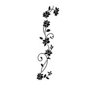 1hoja Pegatinas Decorativas De Flores Negras Para Refrigeradores Calcomanías Adhesivas De Decoración De Paredes Y Electrodomésticos Fácil Aplicación Y Retiro Para Cocinas Y Espacios Creativos