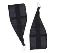 1Juego Abdominales Colgantes para Entrenamiento Fitness de Cinturón Negro Inoxidable para Culturismo y Levantamiento