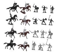 1Juego Conjunto de Mini de Soldados y Caballos para Paisajismo de Caballeros Medievales para Proyectos Escolares y Miniatura