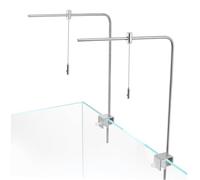1Juego Soporte Colgante para Pecera Estante Ajustable Duradero y Resistente para Luces de Acuario Plateado