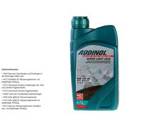 1L Addinol Super Light 0540 aceite motor 5W-40 para MB 229.5/226.5 VW