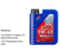 1L LIQUI MOLY Diesel High Tech 5W-40 para VW 505 00 Acea C3 Api Cf 500