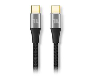 1Life Cable USB-C 100w PD 10Gbps 4K 1,5m Negro