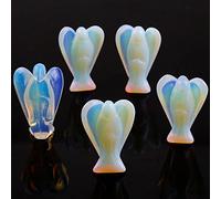 1Lot (6pc) Opalite Piedra tallada tallada Angel Angel Statues Figurines 1.5"