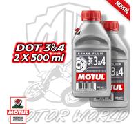 1Lt MOTUL Punto 3&4 Aceite Líquido Fluido Frenos 100% Sintético Universal Moto