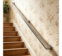 1m 1.5m 2m 3m 4m 5m 6m Barandilla De Escalera Interior, Pasamanos De Escalera De Seguridad Robustos Montaje En Pared, Pasamanos De Escalera Inox Con Accesorios(5.7m)