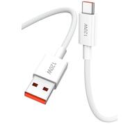 1m 120W Trenzado Cable USB C para Xiaomi Redmi Note 17/15/14/13/12/11/10Pro | 6A Cable USB A a Tipo C Cable Carga rápida para Xiaomi 17T/15T/14T/13T/12T/11T/POCO F9/X8/F8/X7/F7/X6/X5 Pro Pad 8/7/6 blanco