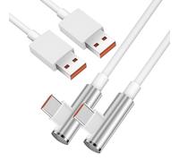 1M 2Pack USB Cable C 90 Grados para Xiaomi Redmi Note 15 Pro 14s 13 Pro+ 12 11 Pro 5G,120W 6A Carga Rápida USB a Tipo C Cable Carga Turbo para Xiaomi POCO X7 Pro X6 M7 Xiaomi 15T 14 ultra 13T Pad8 7 6