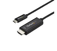 StarTech.com Cable de 1m USB C a HDMI - Cable Adaptador de Vídeo USB Tipo C a HDMI 2.0 4K de 60Hz - Compatible con Thunderbolt 3 - Portátil a Monitor HDMI - Modo Alt DP 1.2 HBR2 - Negro