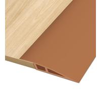 1M * 5CM Perfil de Transición para Suelo, Perfil PVC Perfil Transición Suelo Desnivel Autoadhesivo para Diferencia de Altura de 5-10 mm, Tapajuntas Suelo Perfil de Unión para Suelos (Marrón)