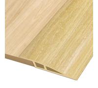 1M * 7CM Perfil de Transición para Suelo, Perfil PVC Perfil Transición Suelo Desnivel Autoadhesivo para Diferencia de Altura de 10-15 mm, Tapajuntas Suelo Perfil de Unión para Suelos (Madera Clara)