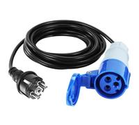 1m Cable Adaptador CEE, 230 V/16 A CEE Cable Adaptador, con Protección De Contacto, 3 Pines Cable Adaptador para Barco, para Conexión De Electricidad En Caravanas y Barcos/Conexión De Tierra