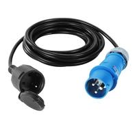 1m Cable Adaptador CEE, 230 V/16 A/CEE Cable Adaptador, con Protección De Contacto, 3 Pines Cable Adaptador para Barco, para Conexión De Electricidad En Caravanas y Barcos/Conexión De Tierra