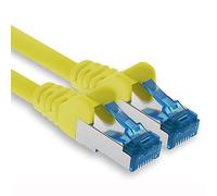 1m - CAT.6 - Cable de red Ethernet Gigabit Lan RJ45 CAT6 Cat6a 10Gbit/s - amarillo - 1 pieza