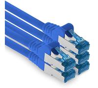 1m - CAT.6 - Cable de red Ethernet Gigabit Lan RJ45 CAT6 Cat6a 10Gbit/s - azul - 5 piezas