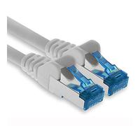 1m - CAT.6 - Cable de red Ethernet Gigabit Lan RJ45 CAT6 Cat6a 10Gbit/s - blanco - 1 pieza