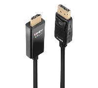 Lindy 40925 adaptador de cable de vídeo 1 m displayport hdmi negro