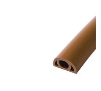 1M Floor Cord Cover Self-Adhesive Cord Protector Extension Wiring Duct Protector Electric Wire Slot Cable Concealer Manage Cable(Coffee)