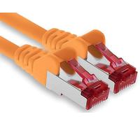 1m - naranja - 1 pieza - CAT.6 Ethernet LAN cable de red 1000 Mbit/s Patchkabel CAT.6 S-FTP PIMF compatible con CAT5 CAT6a CAT7 CAT8