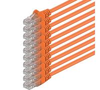 1m - naranja - 10 piezas - Cable de red Ethernet con conectores RJ45 CAT6 CAT 6 Cat.6 1000 Mbit/s