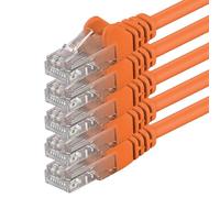1m - naranja - 5 piezas - Cable de red Ethernet con conectores RJ45 CAT6 CAT 6 Cat.6 1000 Mbit/s