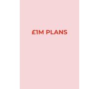 £1M PLANS Pink Red Lined Journal for Women - Aesthetic Slogan Cover Lined Paper Notebook | 6x9 inches 120 pages | Notebook for Females & Creative Entrepreneurs | Perfect gift idea Notebook