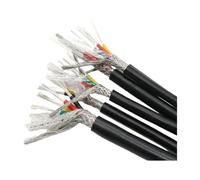 1M Silicone Rubber Shielded Wire 22 20 18 17 15 13AWG Cable 2 3 4 6Core(Black; 20AWG squared 0.5mm; 6 Cores)