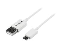StarTech.com Cable Adaptador 1m USB A Macho a Micro USB B Macho para Teléfono Móvil Smartphone - Blanco