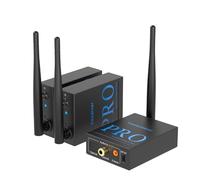 1Mii (1 TX + 2 RX) Transmisor Receptor de Audio Inalámbrico, Transmisión de Audio 2,4 GHz, Baja Latencia, Música HiFi desde TV/PC a Subwoofer/Altavoz Activo/Amplificador, Óptica/Coaxial/3.5mm/RCA