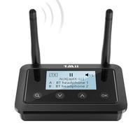 1Mii B03+ Transmisor Receptor Bluetooth para TV y Equipo HiFi, Adaptador Bluetooth 5.3 Largo Alcance para Audio TV con Pantalla, aptX Low Latency & HD & Adaptive, Entradas/Salidas Óptica RCA AUX 3,5mm