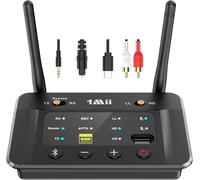 1Mii B03S Transmisor Receptor Bluetooth 5.3 para TV a 2 Auriculares, Emisor Adaptador Bluetooth Audio HiFi con aptX LL/HD/AD/ESS DAC Chip para Estéreo, Óptico/Jack 3.5mm AUX(RCA), Largo Alcance