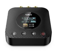 1Mii B06HD+ Receptor Bluetooth 5.3 LDAC HiFi para Sistema Estéreo Doméstico | aptX HD Adaptador de Audio Bluetooth HiFi con DAC Audiófilo, Control de Volumen y Pantalla OLED para Receptor AV/Amplificador