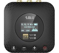 1Mii B06HD+ Receptor de Música Bluetooth 5.3 de Alta Resolución para Estéreo Doméstico con LDAC, HiFi Bluetooth Adaptador de Audio con Audiófilo DAC, Control de Volumen, aptX HD, Pantalla OLED