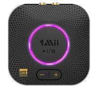 1Mii B06S+ LDAC Receptor Bluetooth 5.3 HiFi, Adaptador Audio Bluetooth con aptX Baja Latencia & HD, Salida RCA/AUX 3.5mm Jack, Control Volumen, 100ft Receptor de Largo Alcance para Estéreo Doméstico