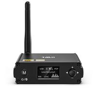 1Mii DS220 Receptor Bluetooth HiFi, Adaptador Bluetooth 5.3 Audio con DAC Audiófilo, Hi-Res LDAC/aptX HD/Baja Latencia, con Salida Óptica/RCA, Modo EQ Pantalla OLED para Estéreo